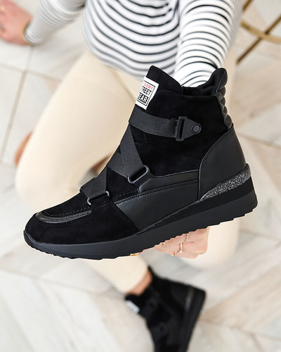 Royalfashion Чорні жіночі спортивні черевики Sattari