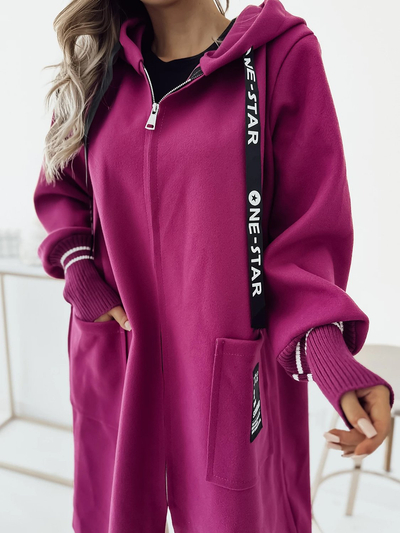 Royalfashion Knielange Damenmanteljacke in lila