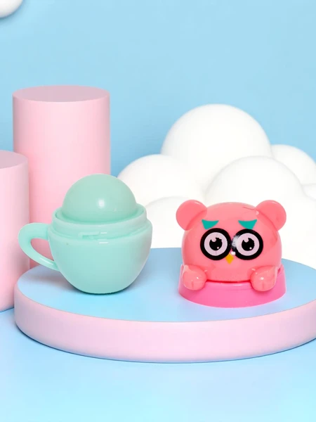 Дитячий бальзам для губ з ведмедиком у чашці – зволожує та відновлює