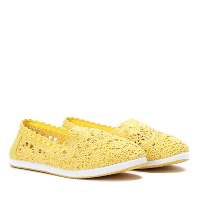 Gelber Spitzen-Slip auf Morona - Schuhe