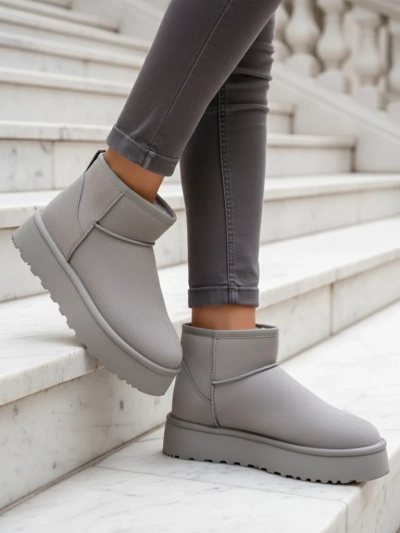 Royalfashion Kurze Damen Schneestiefel a'la Fofio