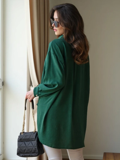 Royalfashion Lange Damen Oversized-Bluse