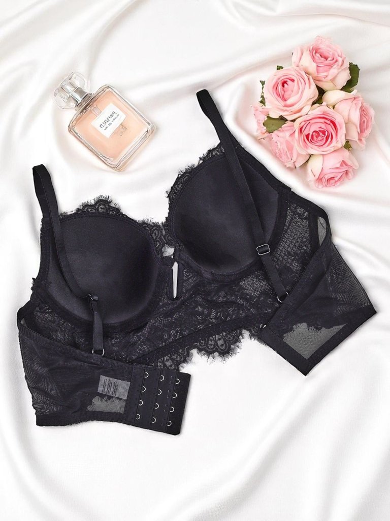 Royalfashion Damen gepolsterter Spitzenkorsett-BH Grace Korsett