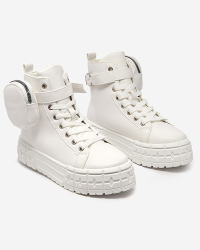 Damen Sportschuhe aus Öko-Leder in Weiß Kolibs- Footwear