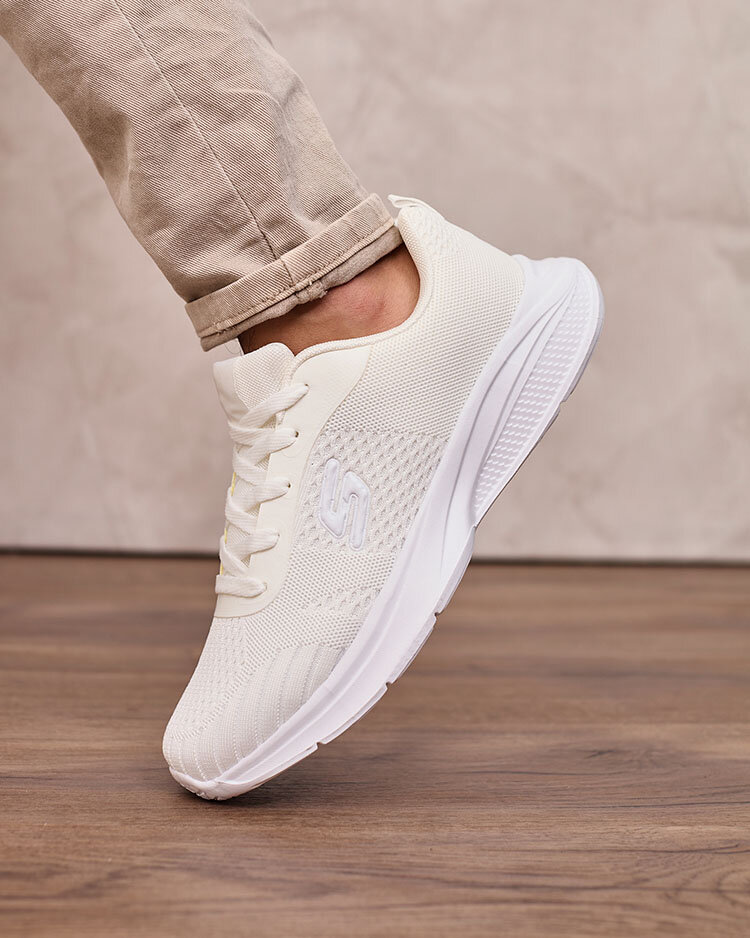 Royalfashion Weißer Stoff Herren-Sport-Sneaker Akimla