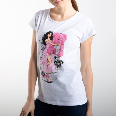 Weißes T-Shirt mit kurzen Ärmeln - Blusen 1