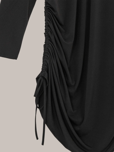 Royalfashion Damen langes Kleid mit Raffung
