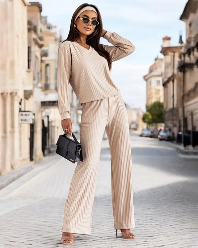 Royalfashion Damen-Set aus gerippter Baumwolle