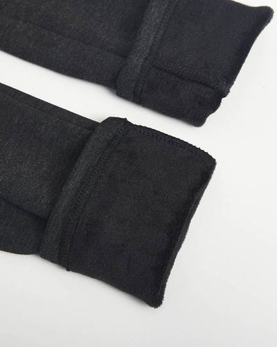 Dunkelgraue Damen-Leggings mit Isolierung - Kleidung