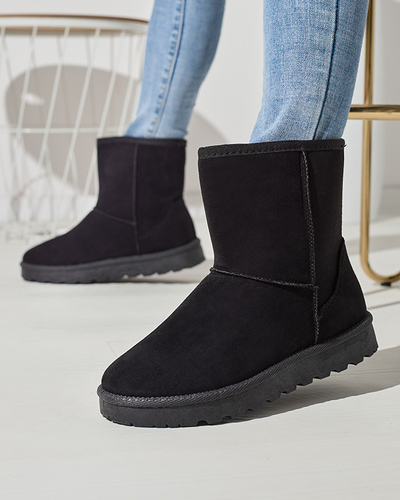 Isolierte Damen-Schneestiefel aus Öko-Wildleder in Schwarz Xetik - Footwear