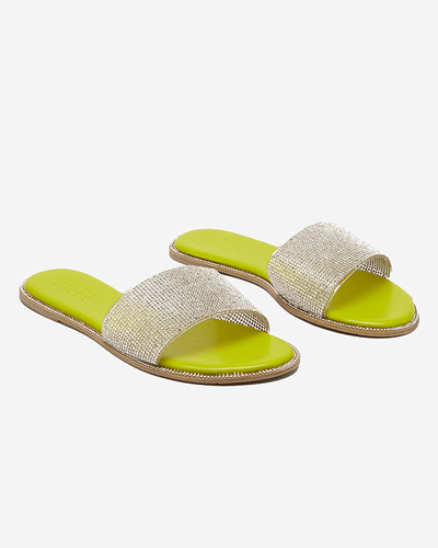 Grüne Frauenschuhe mit Zirkonia Verina - Schuhe