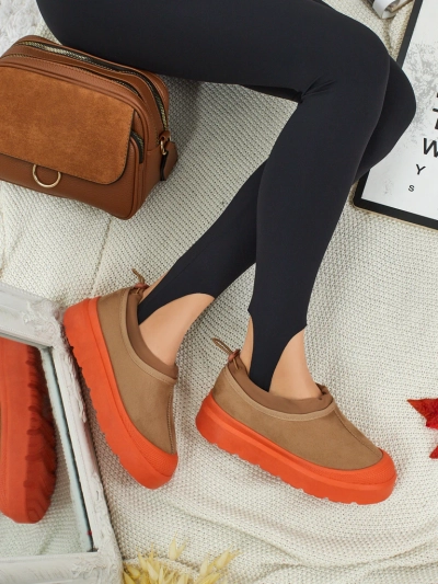 Damen Sneakers Flora Camel Wildleder Bequem für den Alltag