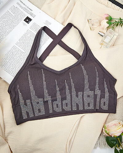 Royalfashion Damen Sport-BH mit Zirkonen