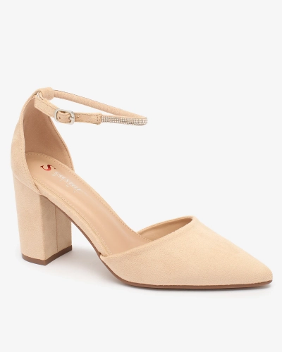 Royalfashion Beige Damen Pumps mit Zirkonen Britica