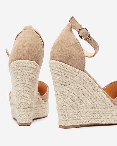 Royalfashion Braune Damen Meylasi Plateausandalen