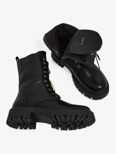 Geschnürte Damenstiefeletten Venit aus Öko-Leder