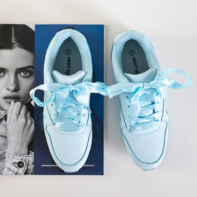 Blaue Damen-Sportschuhe mit Kamela-Band - Schuhe