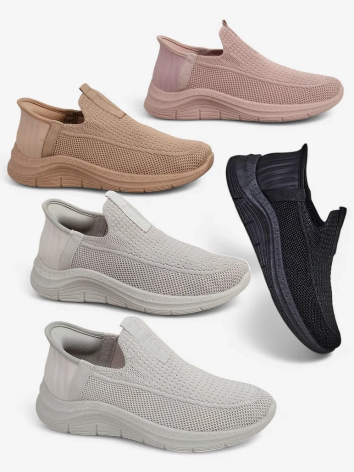 Royalfashion Damen Slip-On Stoff Sportschuhe Secat