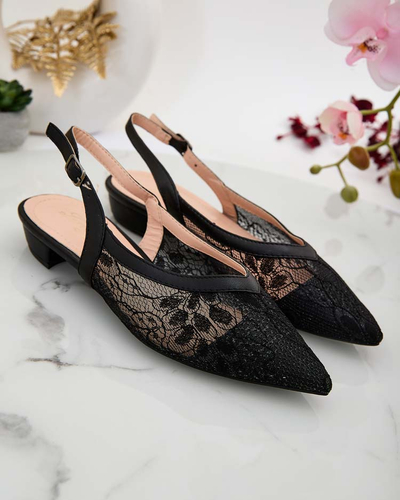 Royalfashion Damen a'la Ballerina-Sandalen mit Spitze Benoce