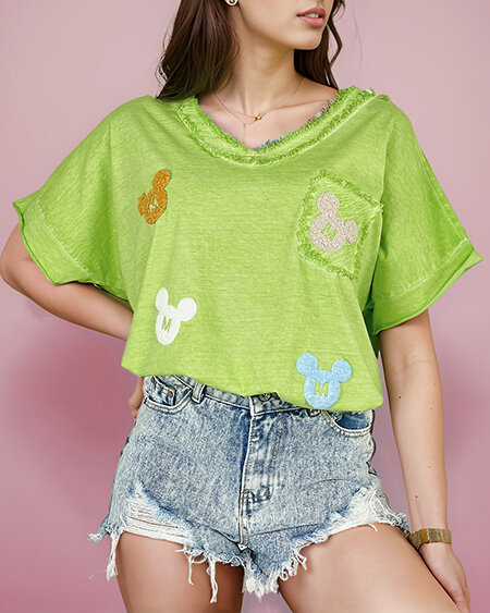 Royalfashion Damen-T-Shirt mit Patches