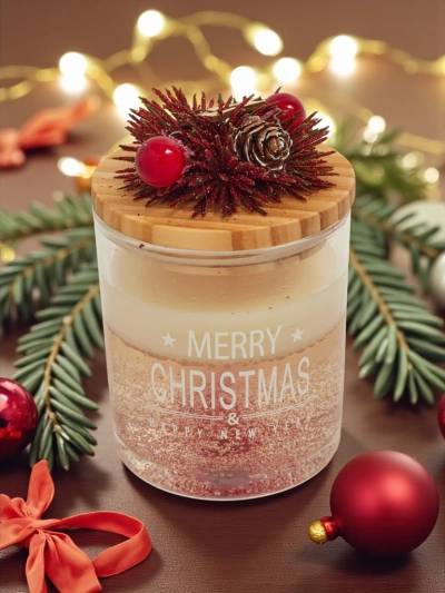 Weihnachtsduftkerze Frohe Weihnachten Gutes Neues Jahr