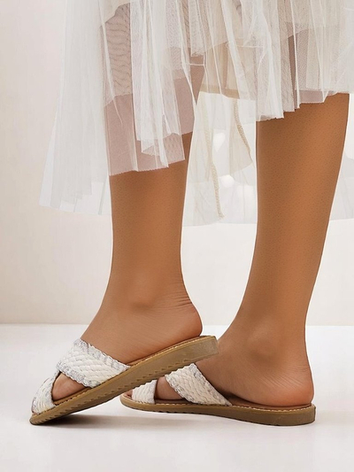 Royalfashion Damensandalen mit gewebten Riemen Bornes