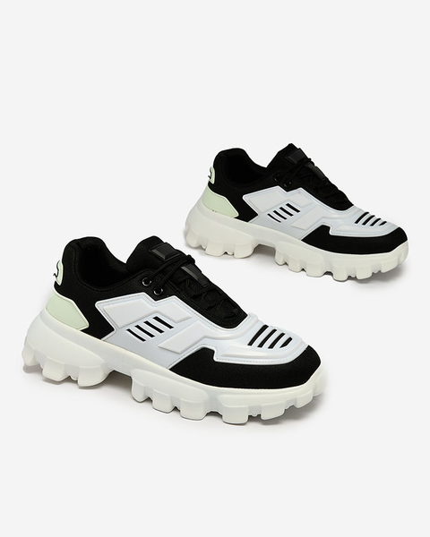 Royalfashion Weiße und schwarze Stoff-Sneakers für Herren Lamkim