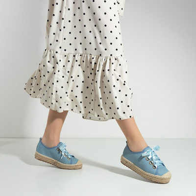 Naoko blaue Damen Turnschuhe a'la espadrilles - Schuhe