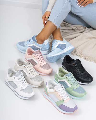 Grüne Damen-Sportsneaker mit Glitzer Berilan - Footwear