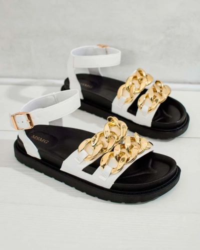 Royalfashion Leo-Sandalen aus Öko-Leder