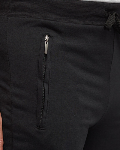 Schwarze Herren-Jogginghose mit Reißverschlusstaschen - Kleidung