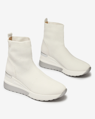 Royalfashion Weiße Stiefel auf Anker a'la Socke Carneni