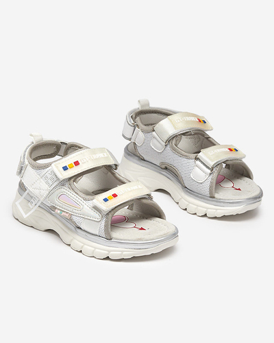Mädchensandalen in Weiß und Grau Umaf - Footwear