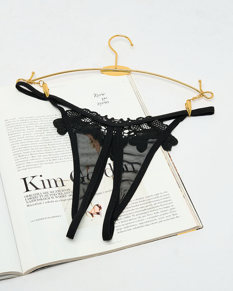 Royalfashion Damen-Tanga-Höschen aus Spitze in Schwarz