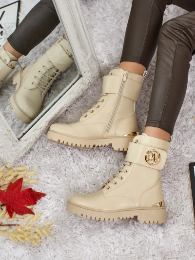 Damen Worker Boots mit Verzierungen Lorice