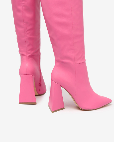 Royalfashion Fuchsia Damenstiefel mit dreifachem Absatz Lebrabi