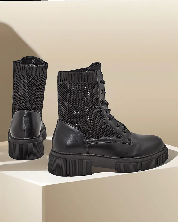 Offene Damen Flachstiefeletten Rowic