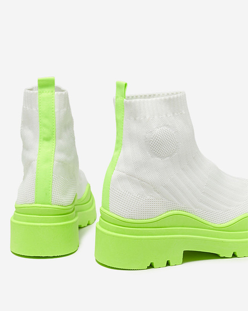 Біло-жовті жіночі чоботи Korlico