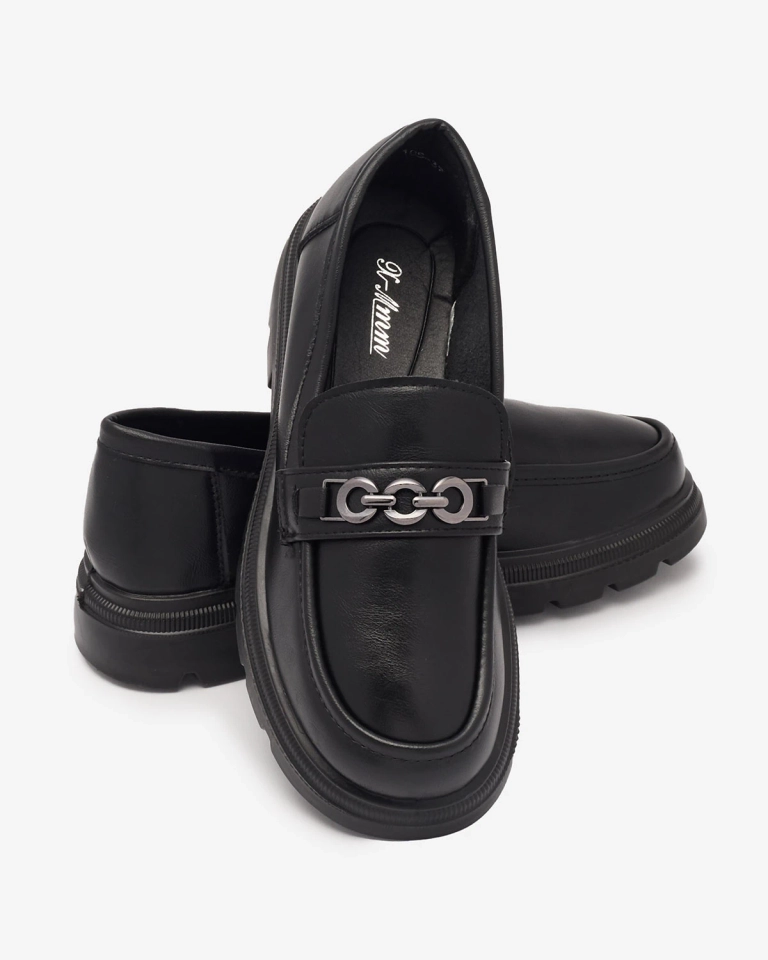 Damen Mokassins aus schwarzem Wenoci - Schuhe