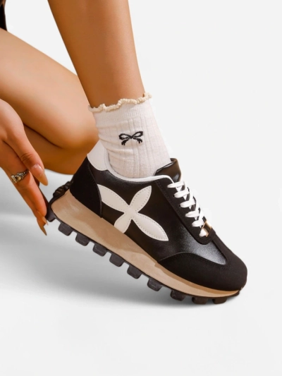 Royalfashion Damen Sportsneakers auf einer dickeren Sohle Aloqa