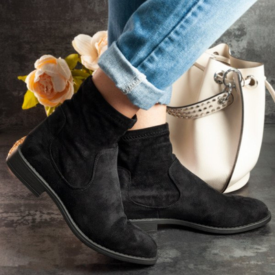 Чорні еко-замшеві черевики Jasanner - Взуття