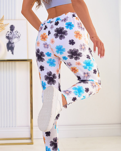 Royalfashion Жіночі брюки з квіткової тканини