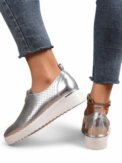 Royalfashion Damen Slipper perforierte Schuhe Goffies