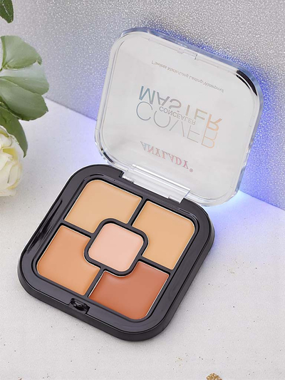 Matte und wasserfeste Contouring-Palette mit 5 Concealern in Nude-Ton 03