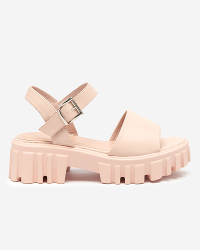 OUTLET Damensandalen in Beige und Rosa mit dickerer Sohle Nerile - Schuhe