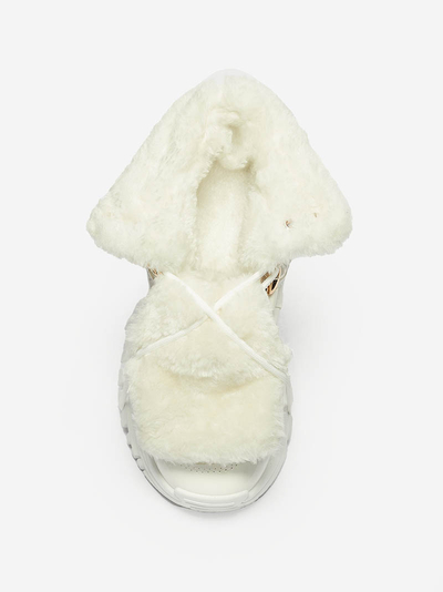 Weiße sportliche Damen-Winterstiefel a'la trappers Mertika - Footwear
