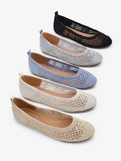 Royalfashion Damen Perforierte Ballerinas Annete
