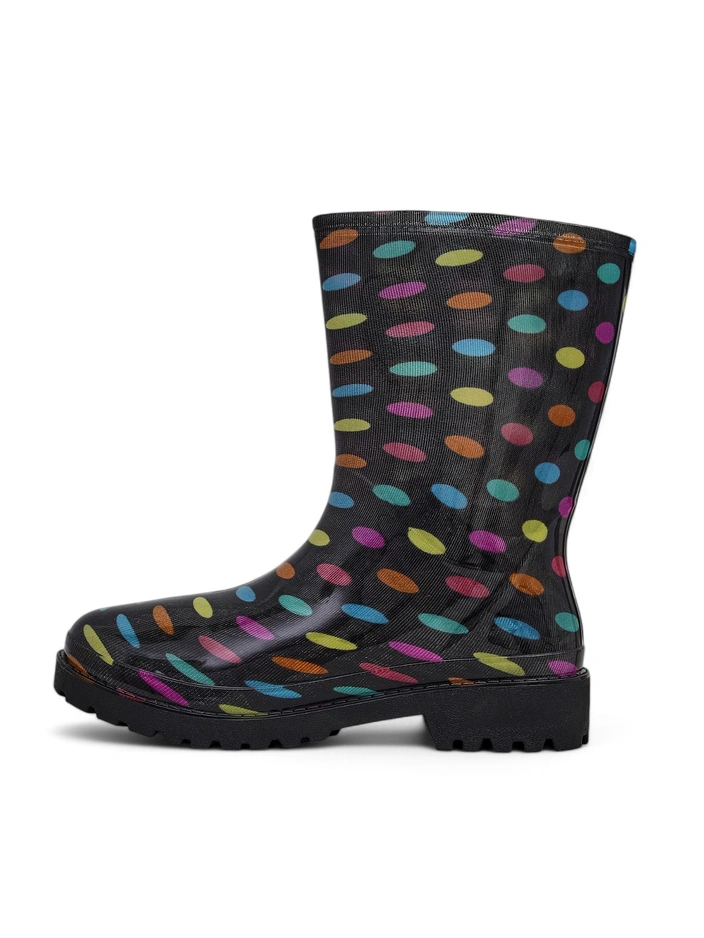 Royalfashion Damen Regenstiefel mit Polka-Dots Kroppes