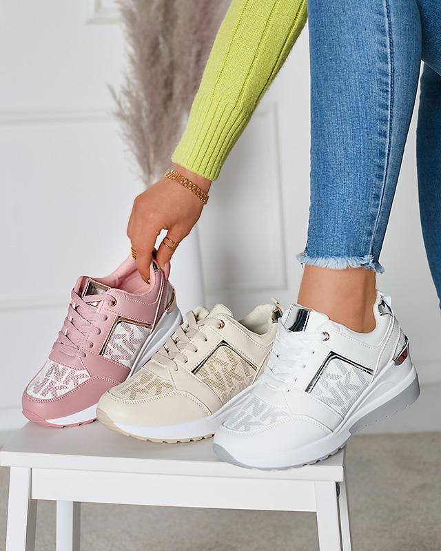 Pinke Damen-Sneakers mit verstecktem Anker Qasvy- Footwear