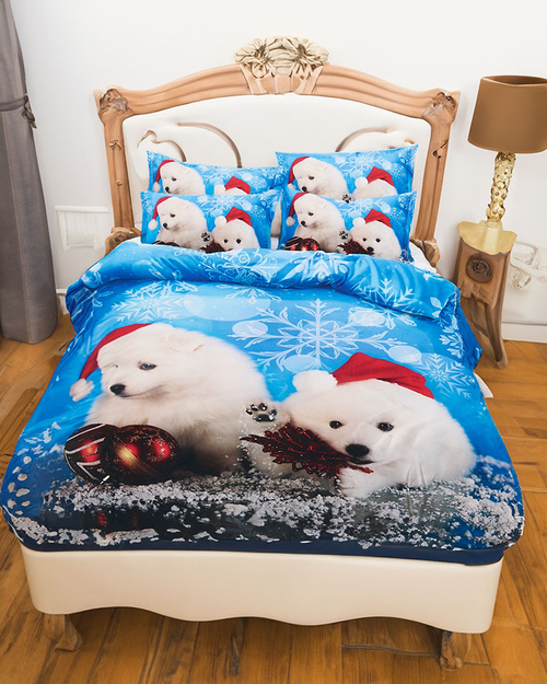 Різдвяна постільна білизна Royalfashion 160x200 комплект з 4 частин